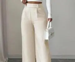 10% On High Waisted Wide Leg Pants Women at Stridex Clothing
