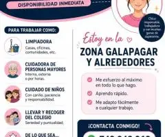Chica Seria para Limpieza, Plancha y Cuidados - 12€/h